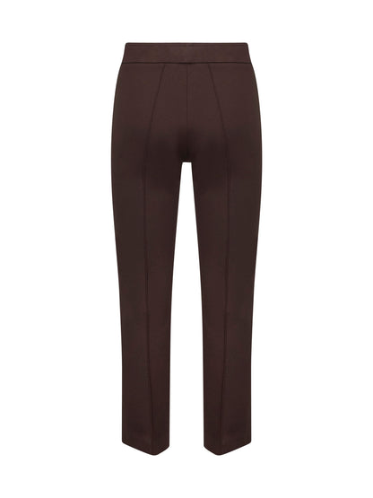 Coffee Stretch Jersey Trumpet Trousers