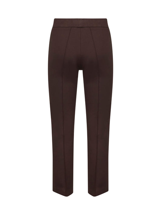 Coffee Stretch Jersey Trumpet Trousers