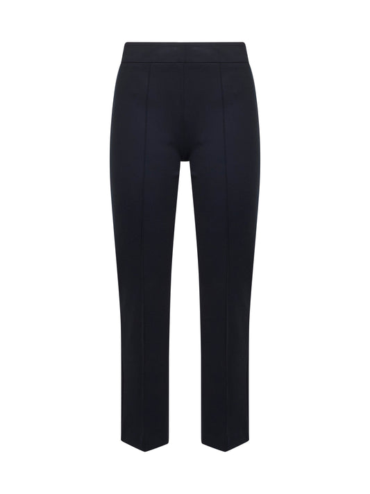 Blue Stretch Jersey Trumpet Trousers