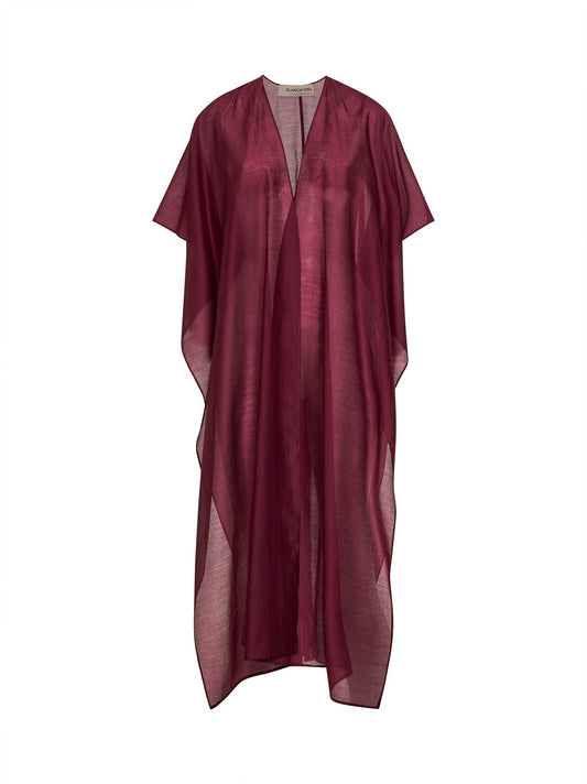Burgundy Voile Caftan Blouse