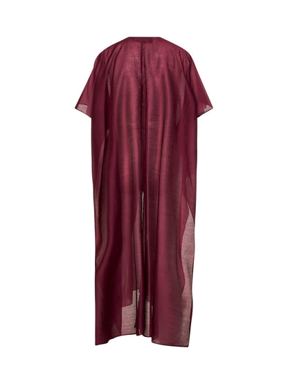 Burgundy Voile Caftan Blouse