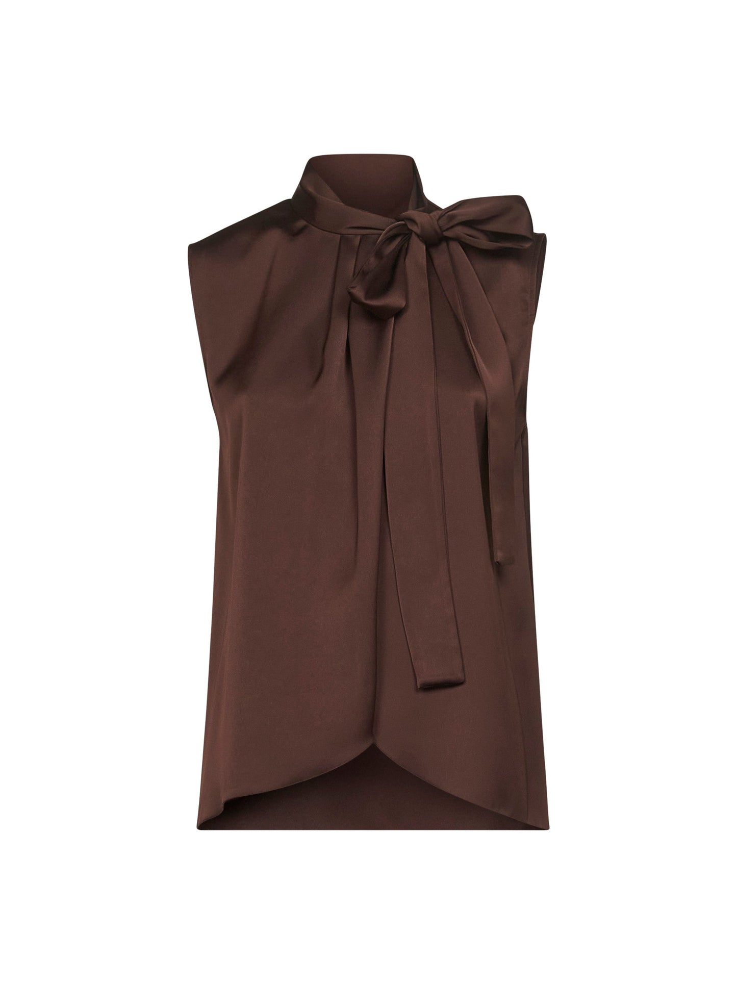 Coffee Satin Topina Top