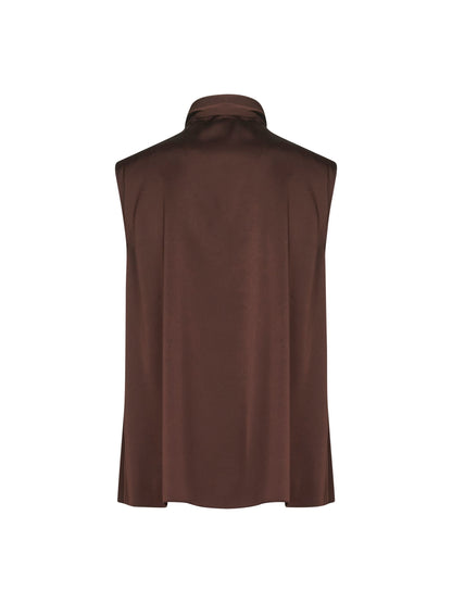 Coffee Satin Topina Top
