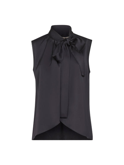 Midnight Blue Satin Top