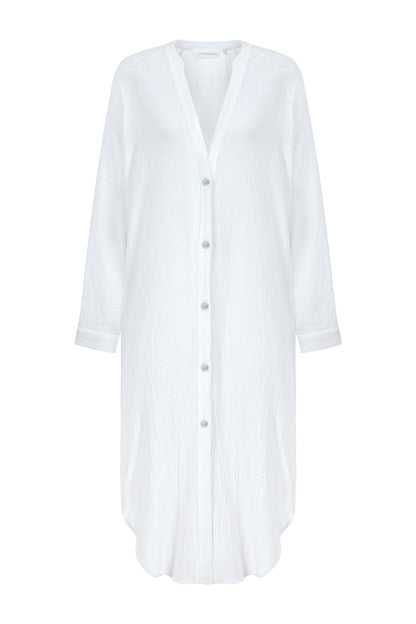 Terra Shirt Dress - White
