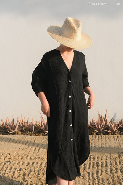 Terra Shirt Dress - Black