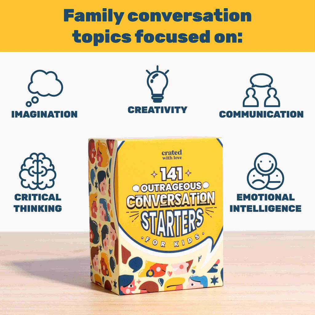 141 Outrageous Conversation Starters for Kids by Crated with Love - Ladiesse