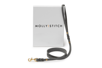 Butter Leather City Dog Leash - Timeless Grey by Molly And Stitch US - Ladiesse