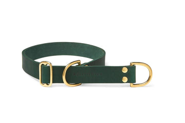 Butter Leather Retriever Dog Collar - Forest Green by Molly And Stitch US - Ladiesse