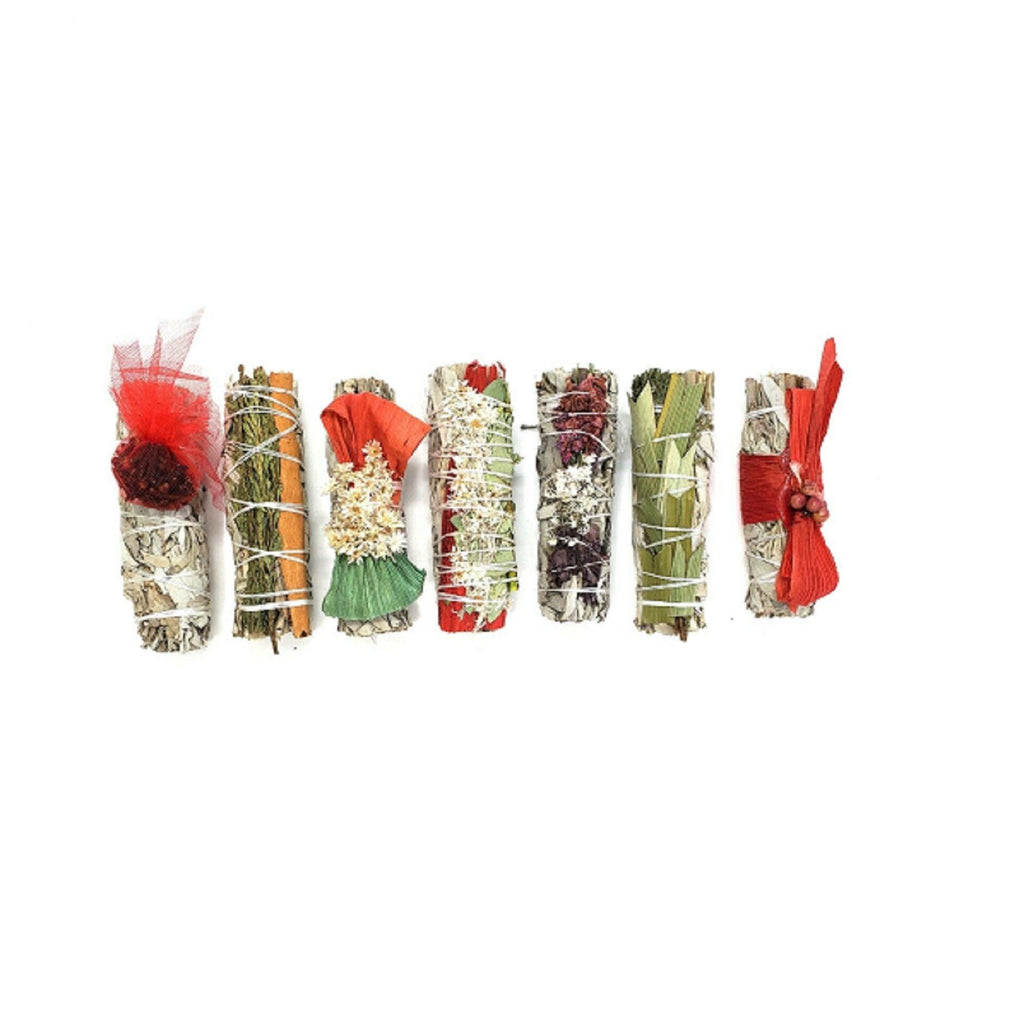Holiday Gift Pack 7 Assorted Sage bundles -4" *Limited edition* by OMSutra - Ladiesse