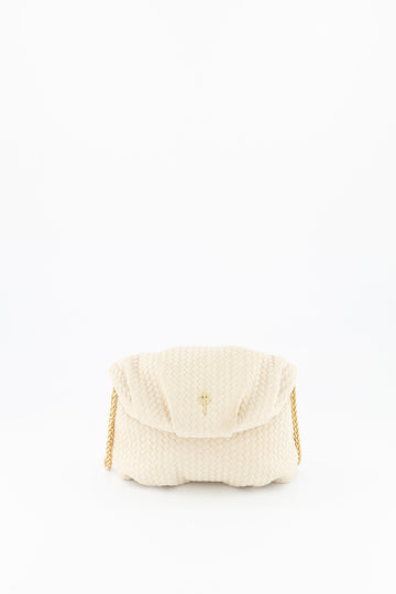 Mini Leda Braid Handbag Beige - Ladiesse