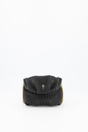 Mini Leda Braid Handbag Black - Ladiesse