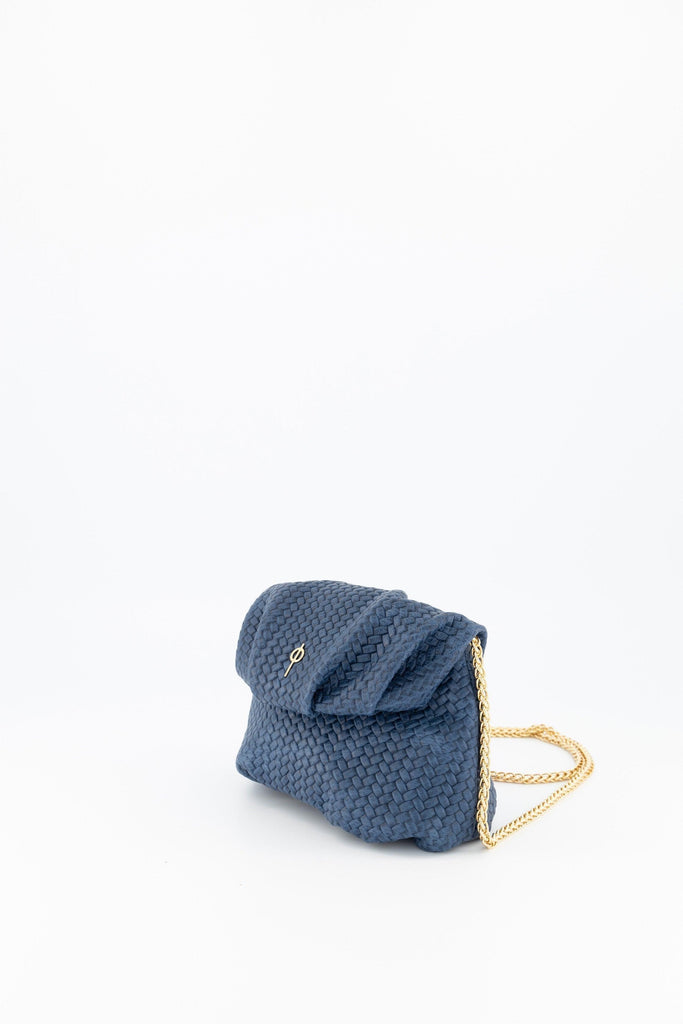 Mini Leda Braid Handbag Navy - Ladiesse
