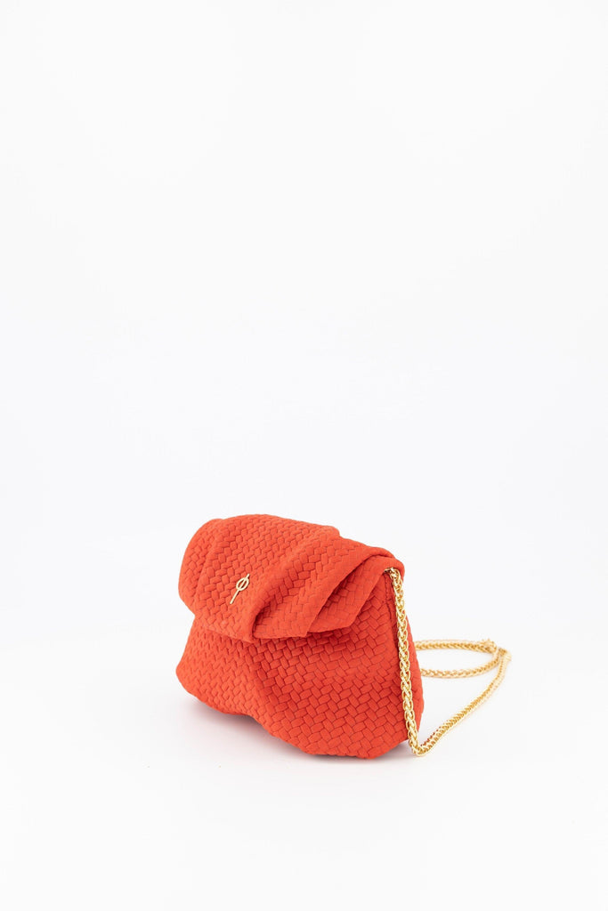 Mini Leda Braid Handbag Red - Ladiesse