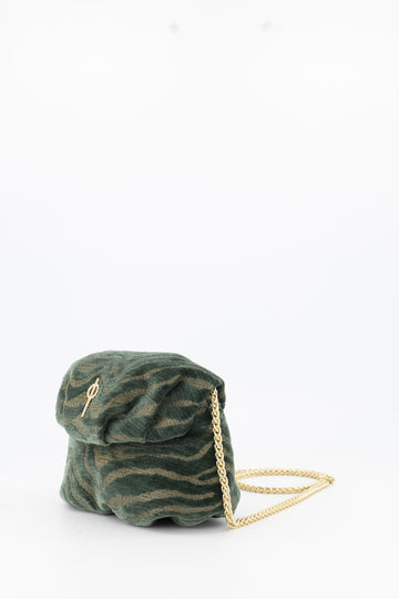 Mini Leda Handbag Zebra Green - Ladiesse