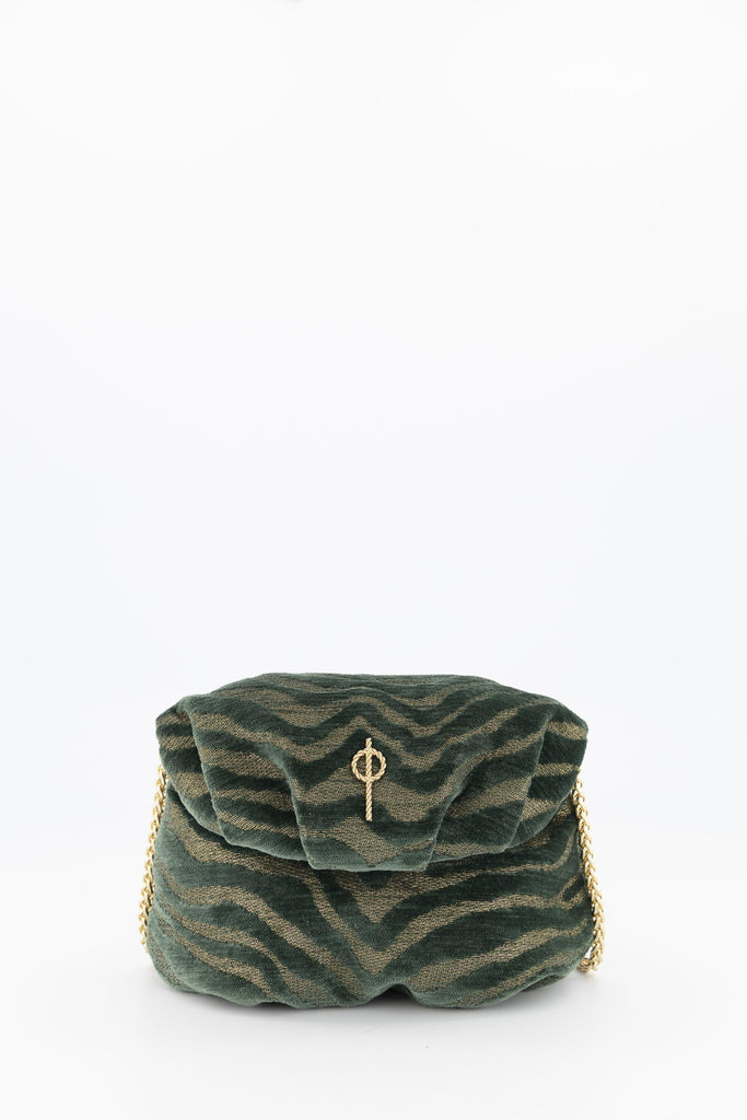 Mini Leda Handbag Zebra Green - Ladiesse