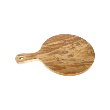 OLIVEWOOD CIRCLE-shape CUTTING BOARD Handle- 14.6 x 10" by Peterson Housewares & Artwares - Ladiesse