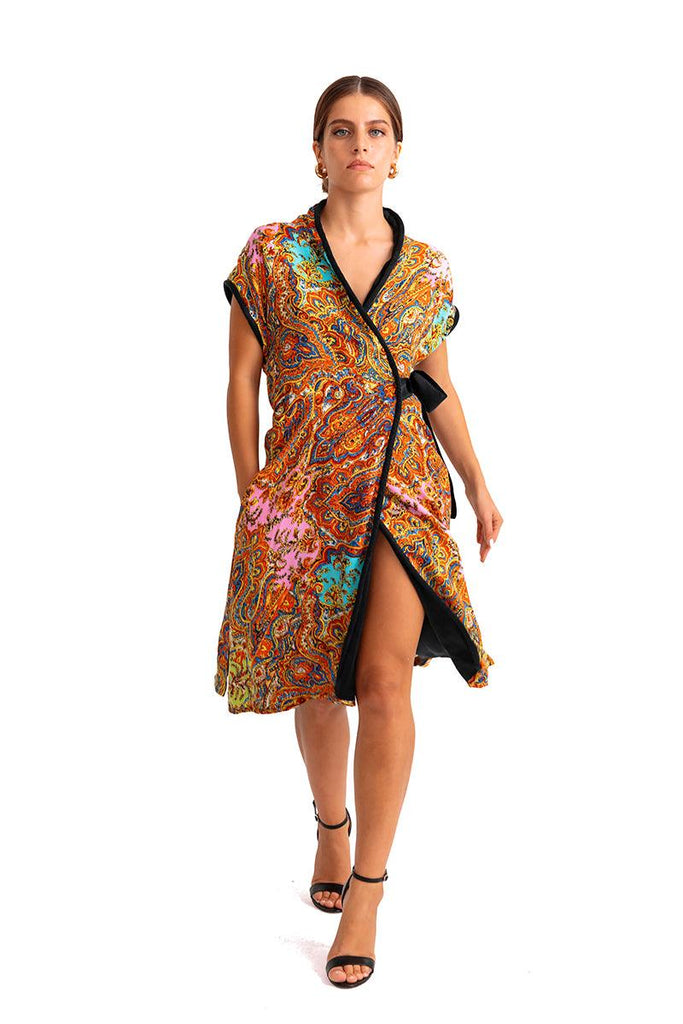 Poppy Reversible Kimono Dress - Ladiesse