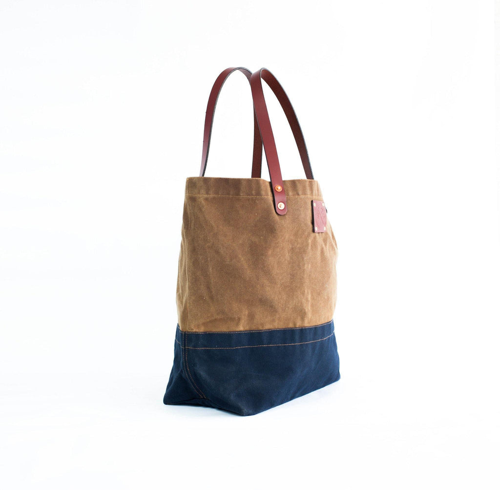 The Craft Tote Bag Nutmeg T./ Navy B. by Sturdy Brothers - Ladiesse