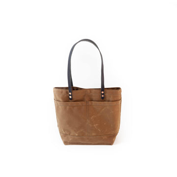 The New Craft Tote in Waxed Canvas and Leather - Field Tan by Sturdy Brothers - Ladiesse