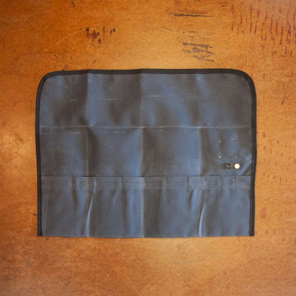 The Orville Waxed Canvas Tool Roll Slate by Sturdy Brothers - Ladiesse