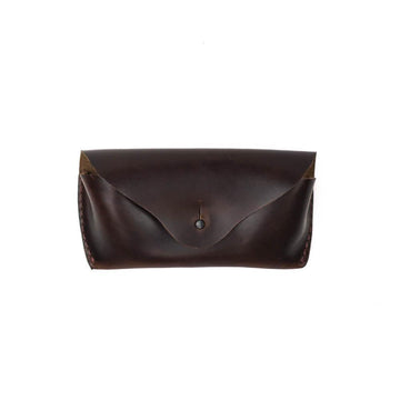 The Ready Clasp Sunglasses Case Brown (Seahawk Chromexcel) by Sturdy Brothers - Ladiesse