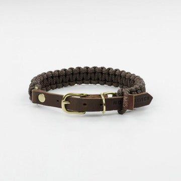 Touch of Leather Dog Collar - Chocolate by Molly And Stitch US - Ladiesse