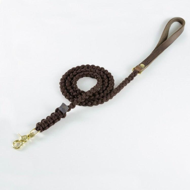 Touch of Leather Dog Leash - Chocolate by Molly And Stitch US - Ladiesse