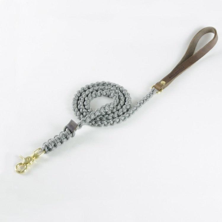 Touch of Leather Dog Leash - Grey by Molly And Stitch US - Ladiesse