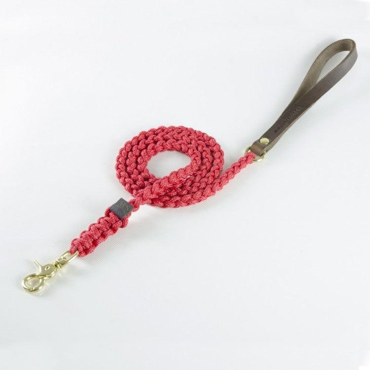 Touch of Leather Dog Leash - Lipstick by Molly And Stitch US - Ladiesse