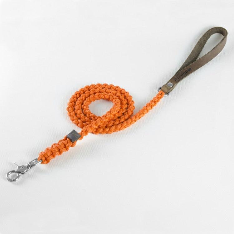 Touch of Leather Dog Leash - Pumpkin by Molly And Stitch US - Ladiesse