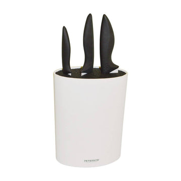 UTILITY KNIFE BLOCK (Oval/WHITE) by Peterson Housewares & Artwares - Ladiesse