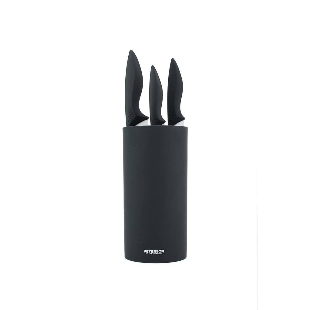 UTILITY KNIFE BLOCK (Round/Black) by Peterson Housewares & Artwares - Ladiesse