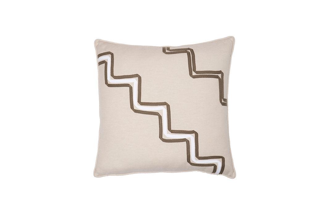 Zig-Zag Beige Decorative Pillow - Ladiesse
